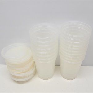 18 containers — Plastic food containers with lids